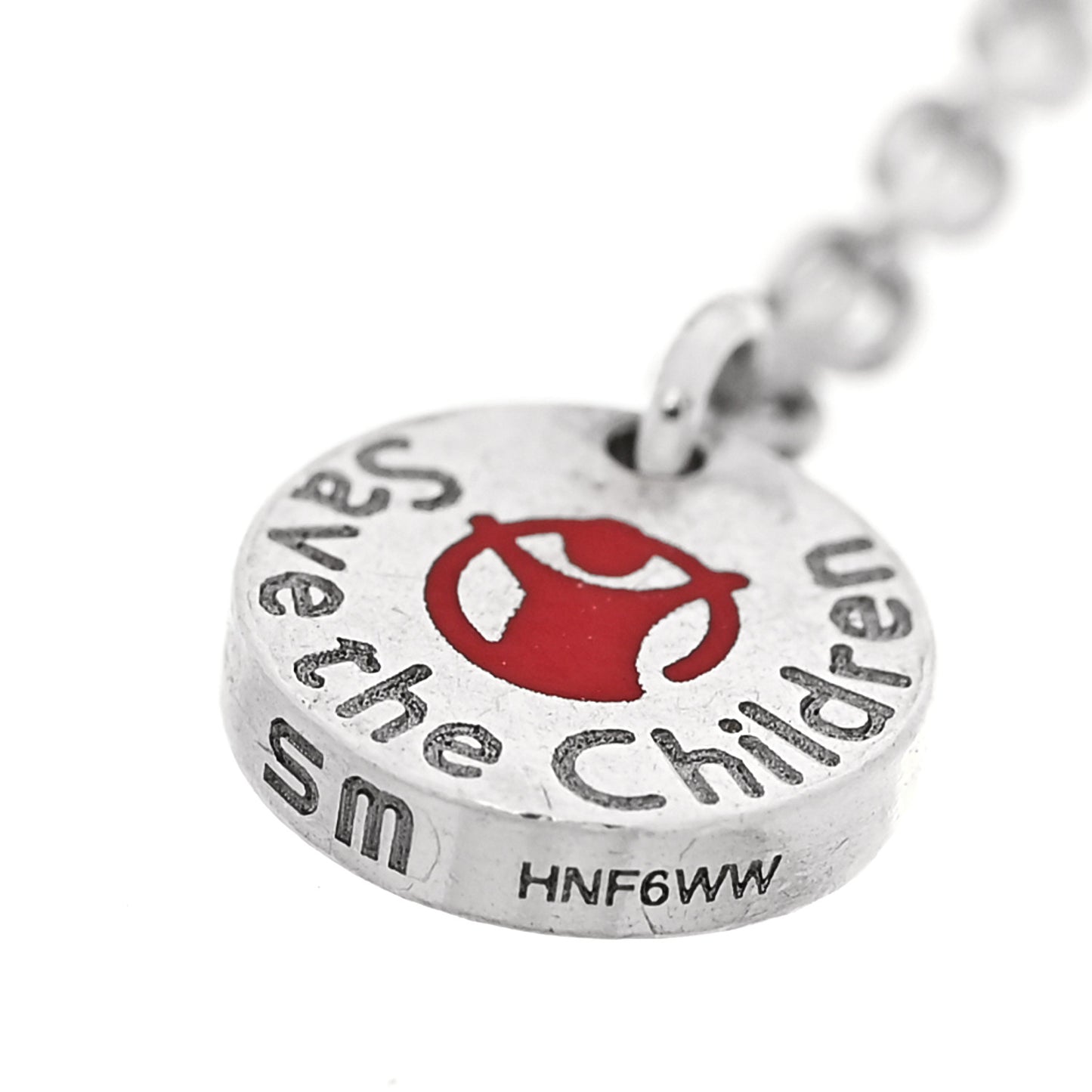 Sterling Silver Black Ceramic Save the Children Bracelet