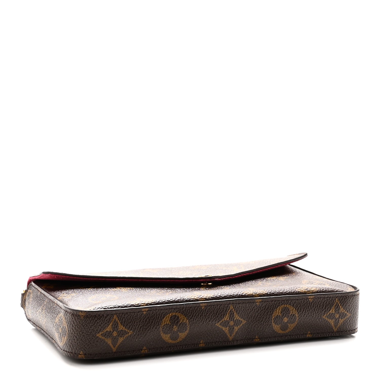Louis Vuitton Monogram Pochette Felicie Chain Wallet Fuchsia 5 of 10