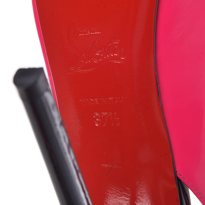 Christian Louboutin Patent Flo Sling 120 Pumps 37.5 Rose Matadore Flame 6 of 11