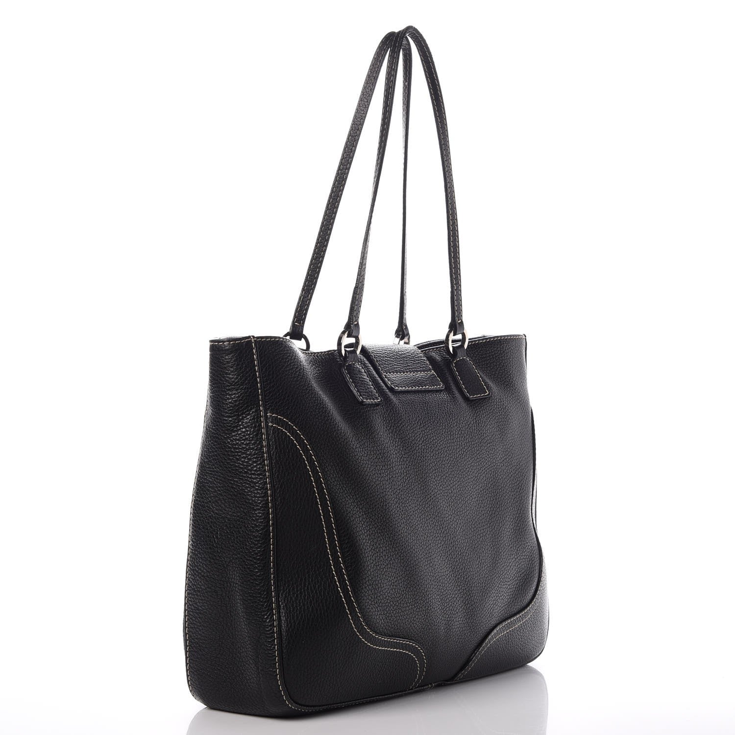 Valentino Garavani Grained Calfskin Tote Black 3 of 7