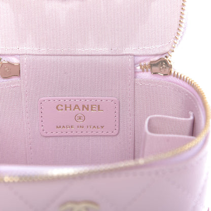Chanel Caviar Quilted Mini Vanity Case With Chain Light Pink 8 of 10