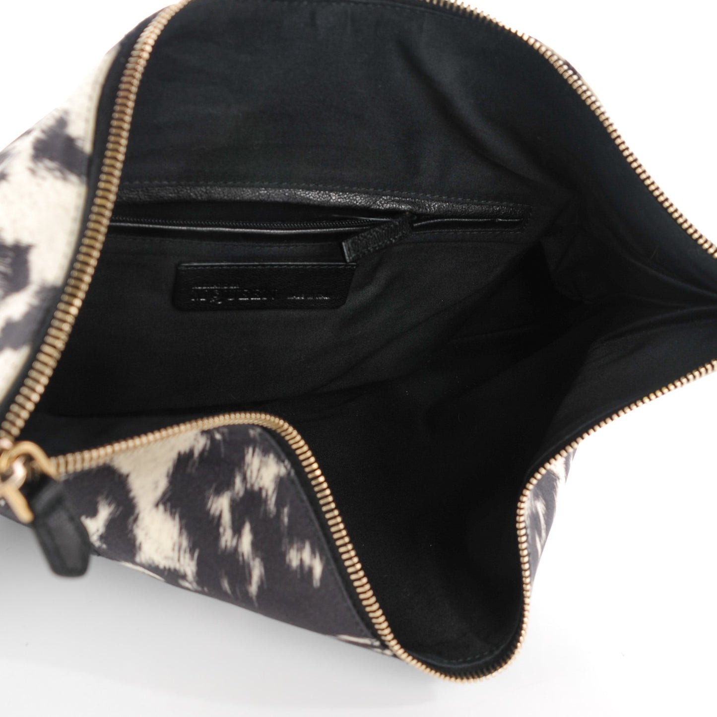 Silk Pony Print De Manta Clutch Black