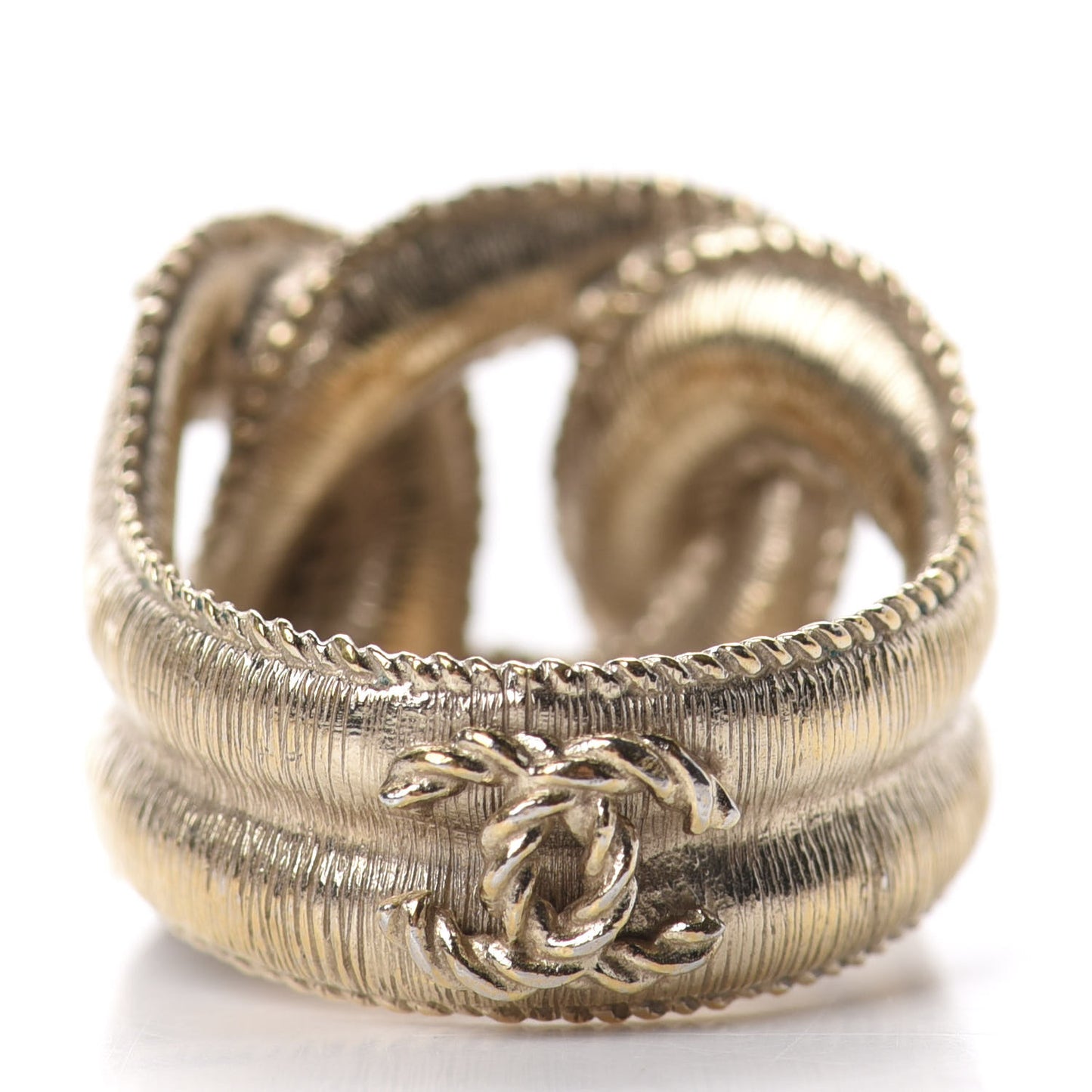 Pearl Crystal CC Ring 50 5.25 Gold Pearly White