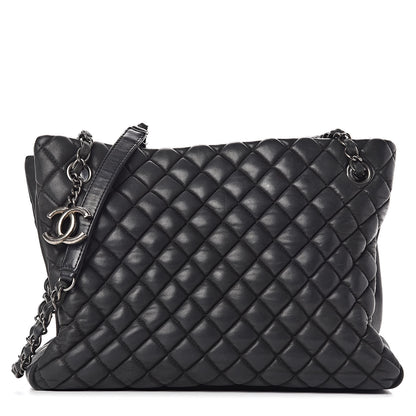 Chanel Iridescent Calfskin Small New Bubble Quilt Tote Dark Grey 1 of 12