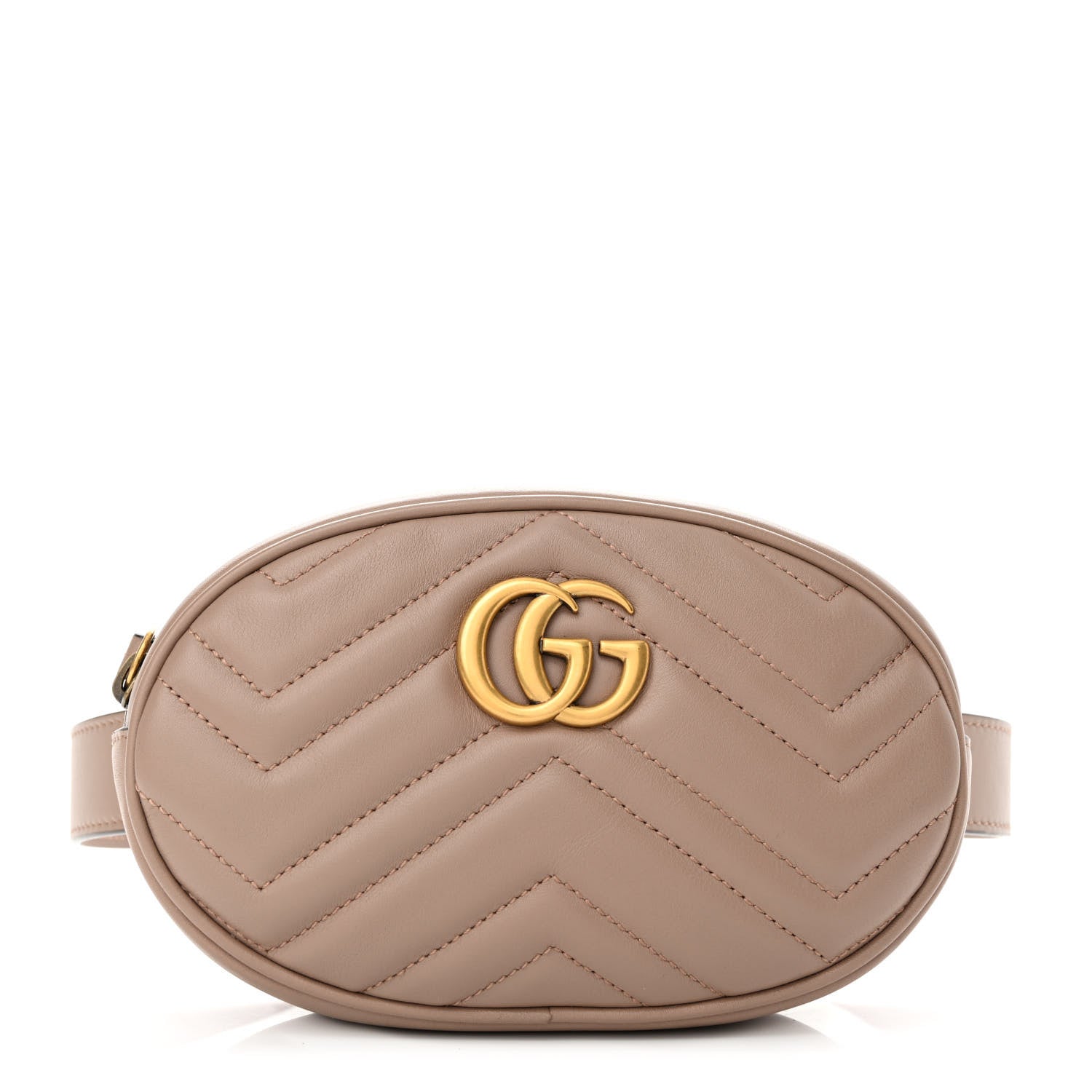 Gucci Calfskin Matelasse GG Marmont Belt Bag 95 38 Porcelain Rose 1 of 11