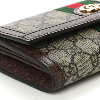 Gucci GG Supreme Monogram Web Ophidia Continental Wallet Brown 8 of 9