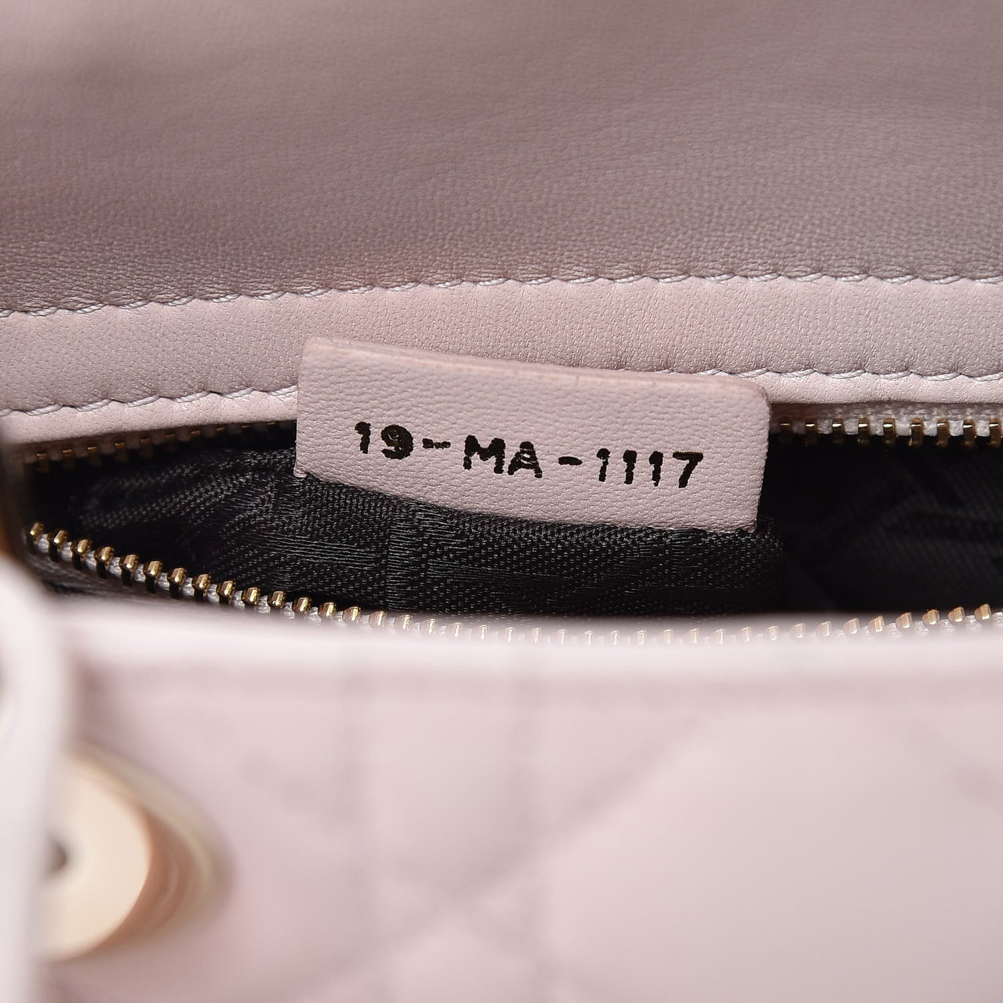 Lambskin Cannage Small Lucky Badges My Lady Dior Pink