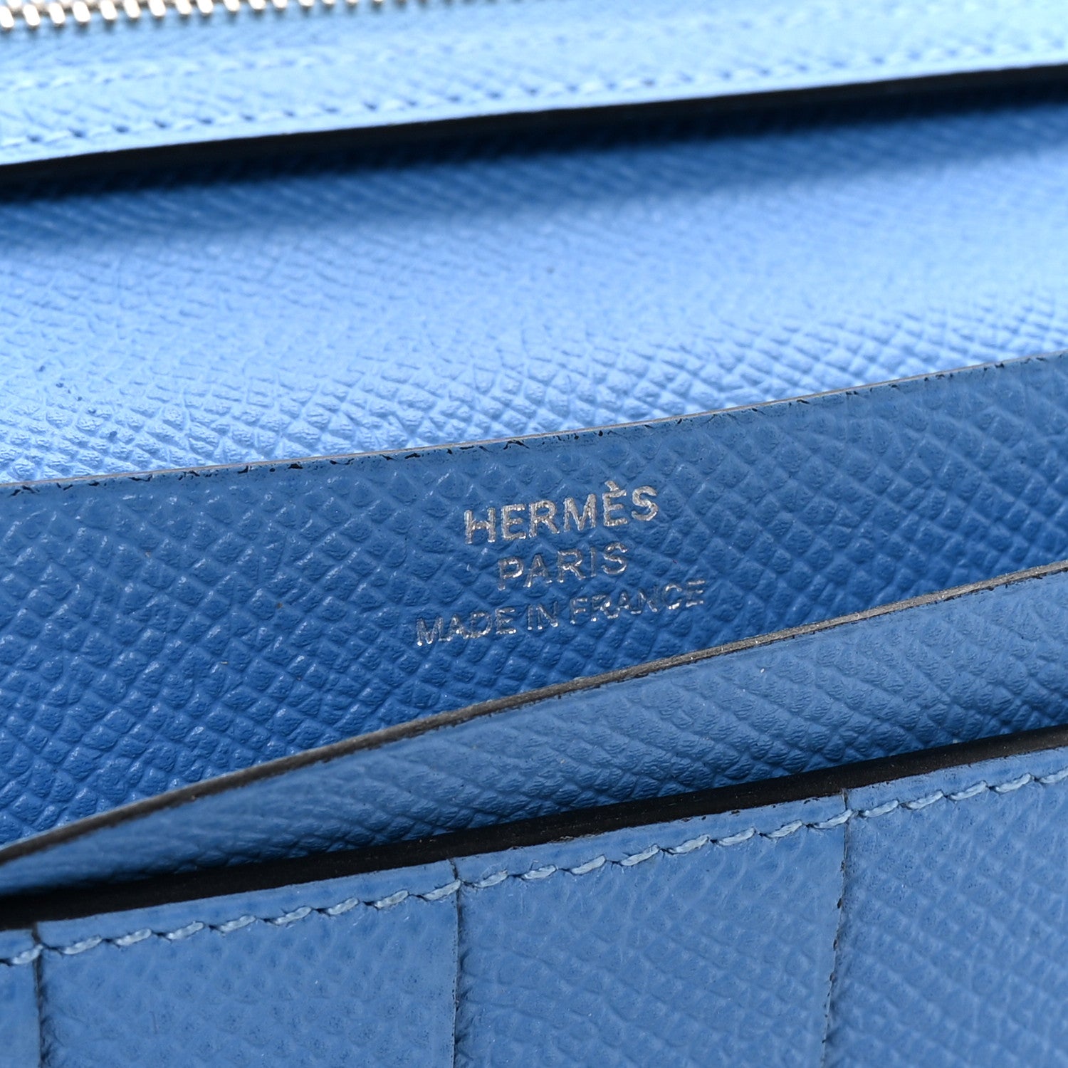 Hermes Epsom Bicolor Bearn Gusset Wallet Bleu Saphir Bleu Paradis 6 of 7