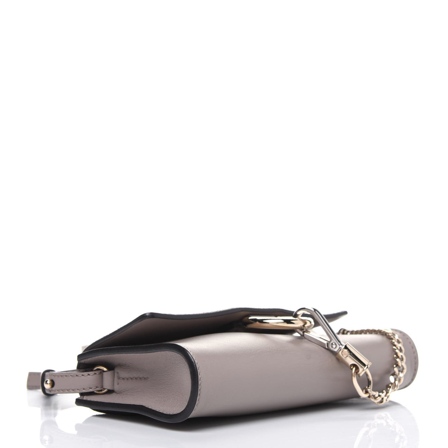 Suede Calfskin Mini Faye Shoulder Bag Motty Grey