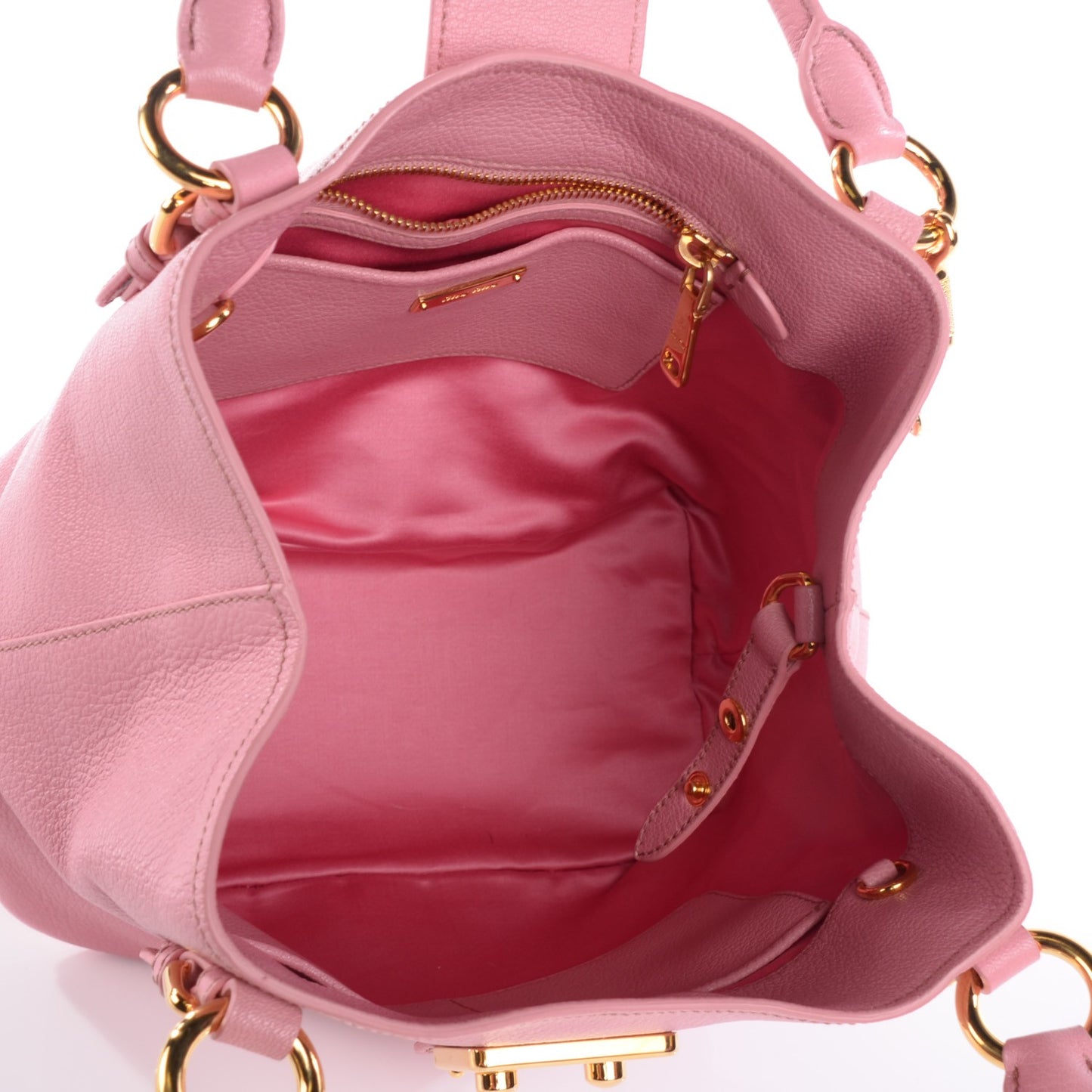 Goatskin Madras Shopping Tote Rosa
