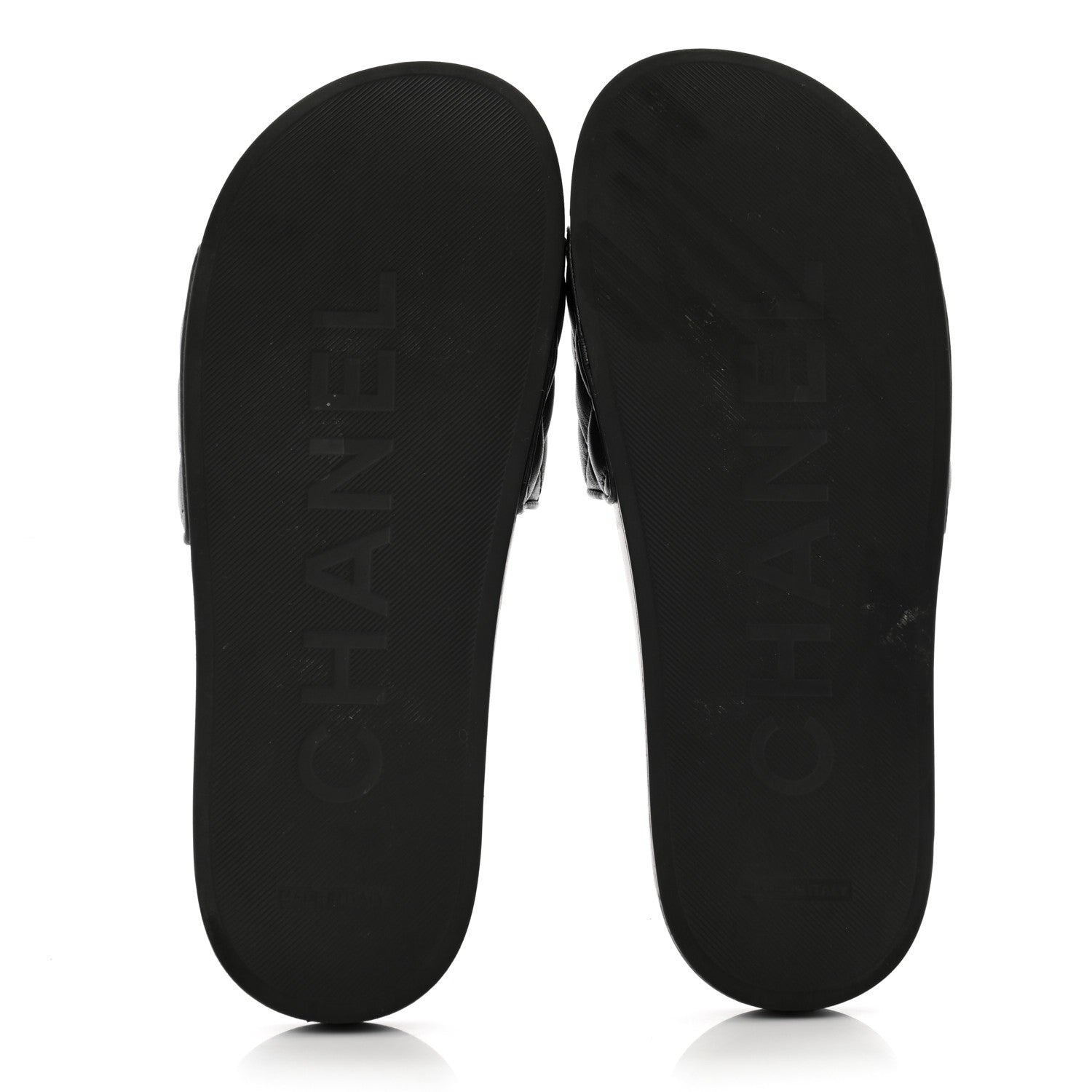 Chanel Lambskin Quilted CC Mules Sandals 40 Black 5 of 10