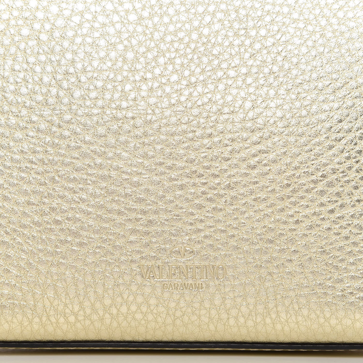 Valentino Garavani Metallic Pebbled Calfskin Medium Rockstud Flip Lock Crossbody Bag Platino 10 of 10
