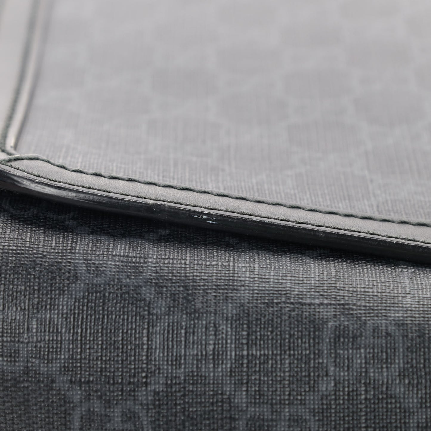 GG Supreme Monogram Web Flap Messenger Bag Black Grey