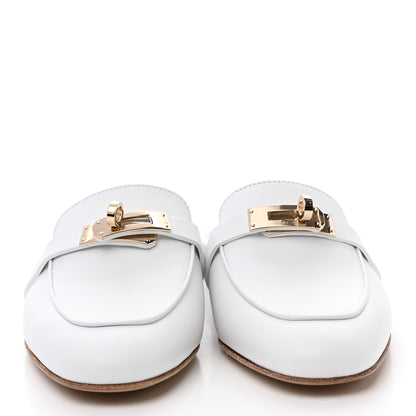 Hermes Calfskin Oz Mules 35 White 2 of 8