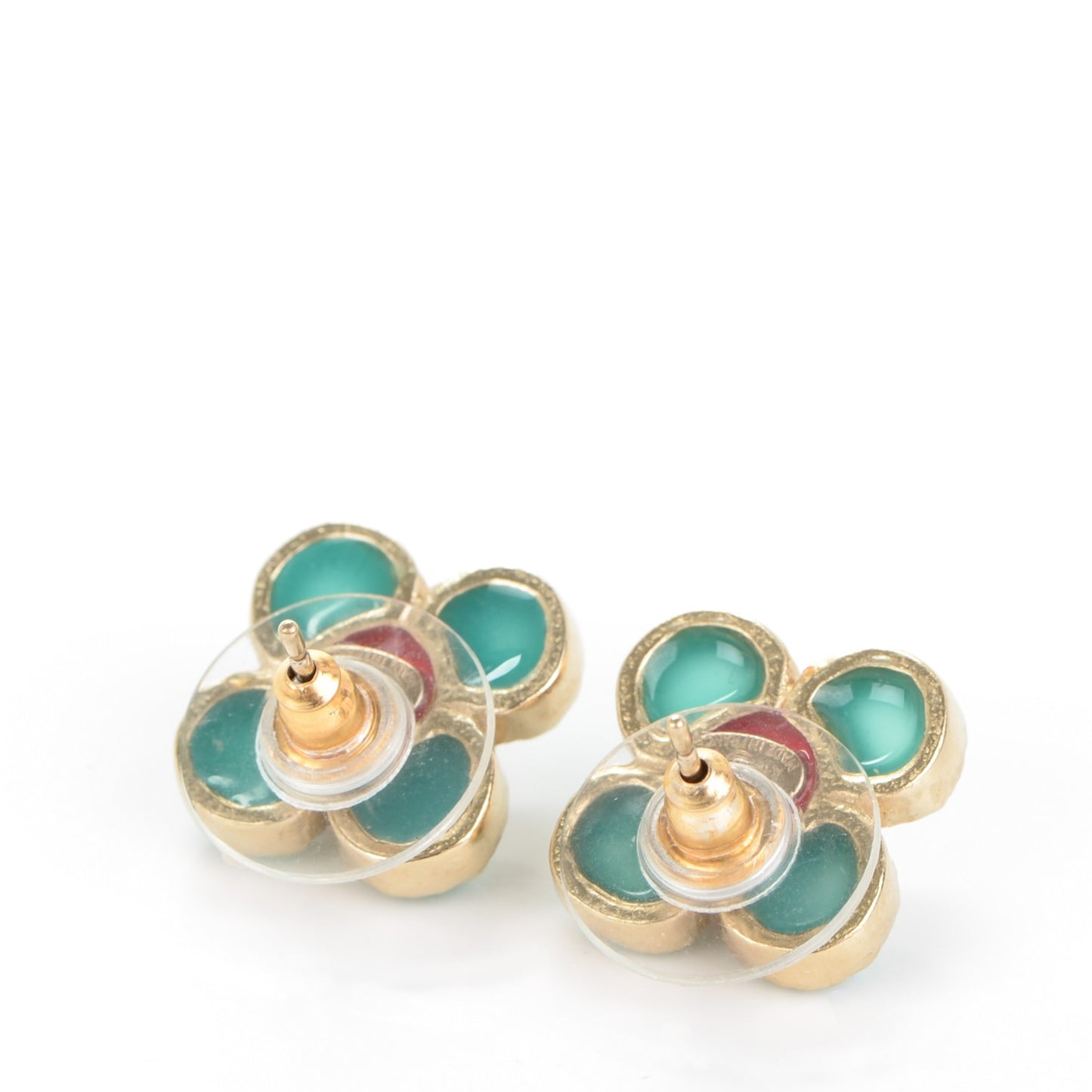 Gripoix CC Earrings Gold