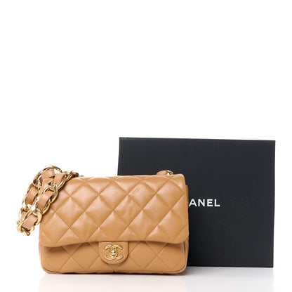 Chanel Lambskin Quilted Large CC Funky Town Flap Beige 12 of 12