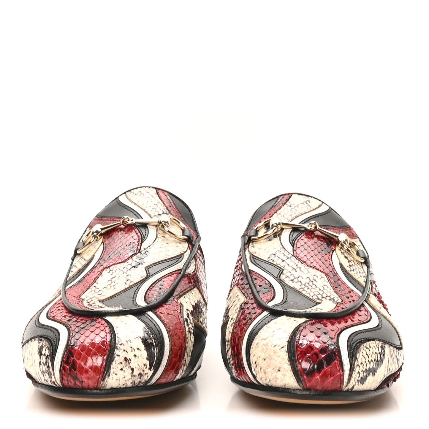 Snakeskin Womens Princetown Slippers 38.5 Multicolor
