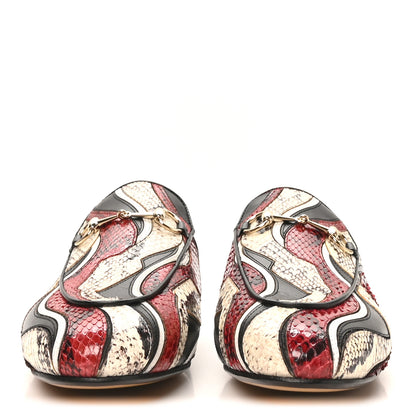 Gucci Snakeskin Womens Princetown Slippers 38.5 Multicolor 3 of 10