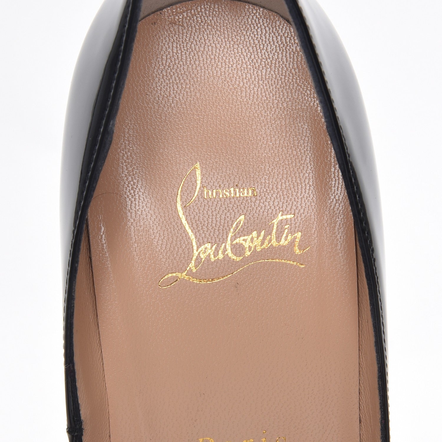 Christian Louboutin Patent Lady Peep 150 Pumps 39 Black 7 of 11