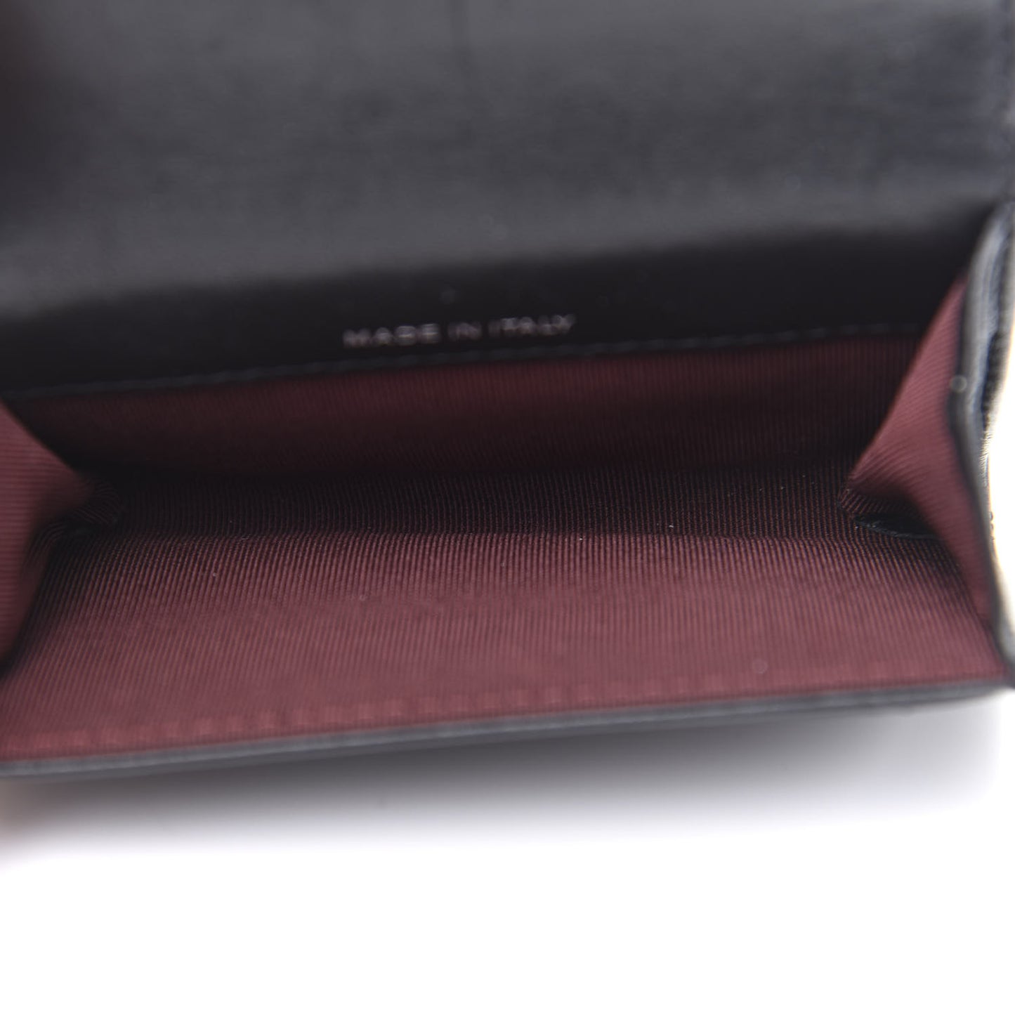 Lambskin Quilted Flap Card Holder Black