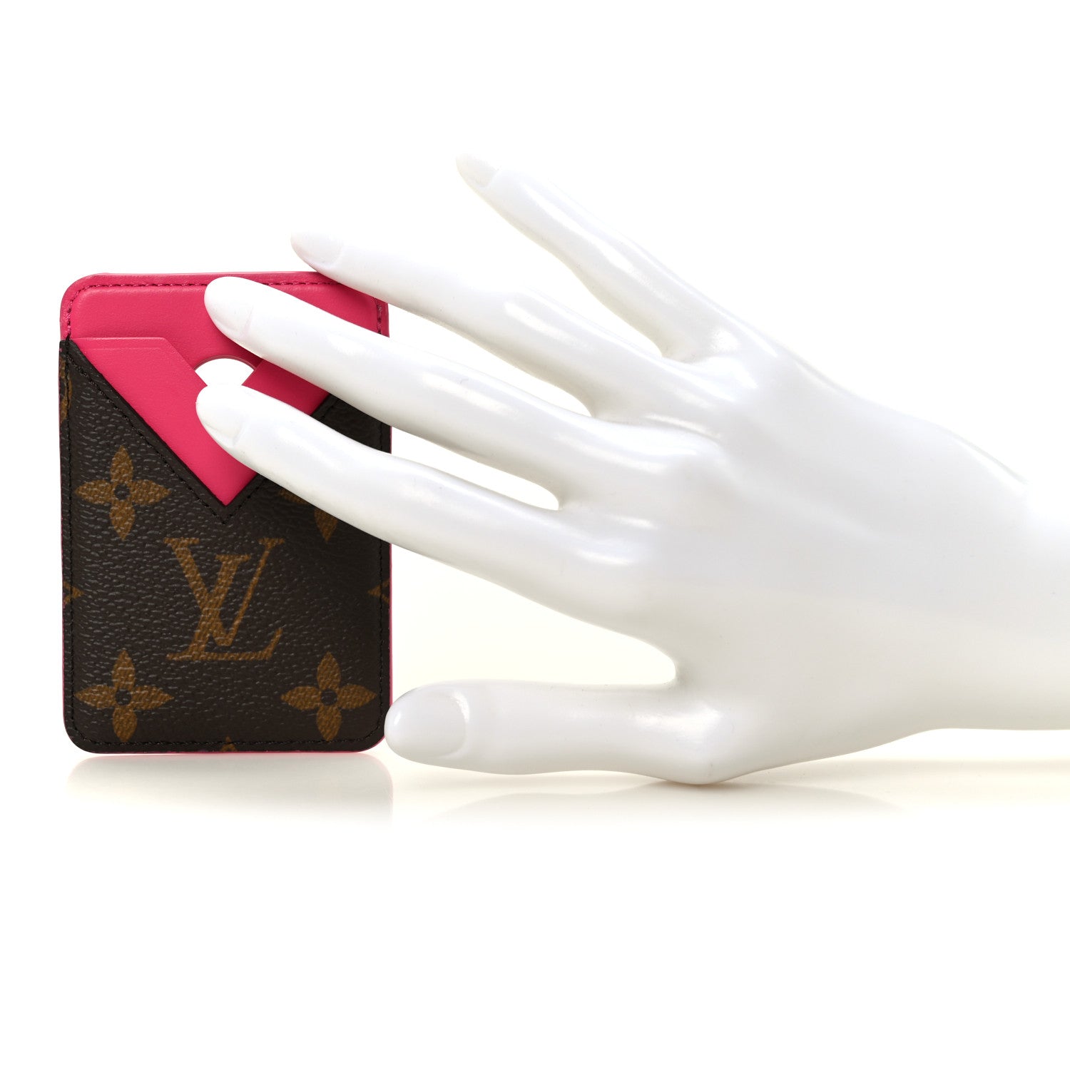 Louis Vuitton Monogram Macassar Magnetic Card Holder Pondichery Pink 2 of 7