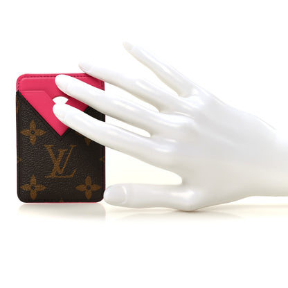 Louis Vuitton Monogram Macassar Magnetic Card Holder Pondichery Pink 2 of 7