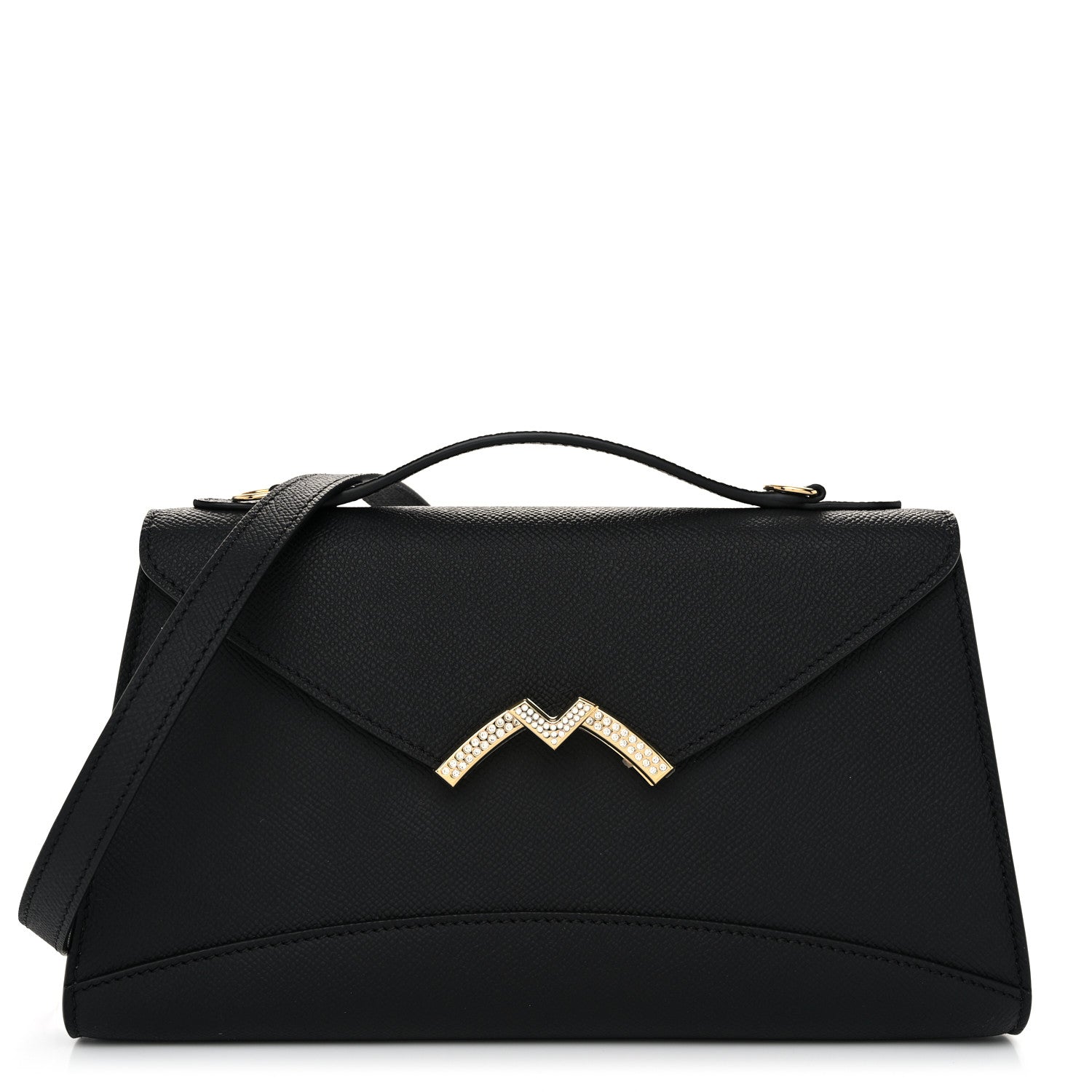 Moynat Carat Calfskin Gabrielle Clutch Black 1 of 10