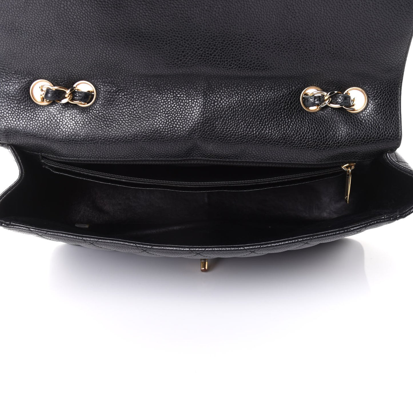 Caviar Quilted Jumbo Single Flap Black