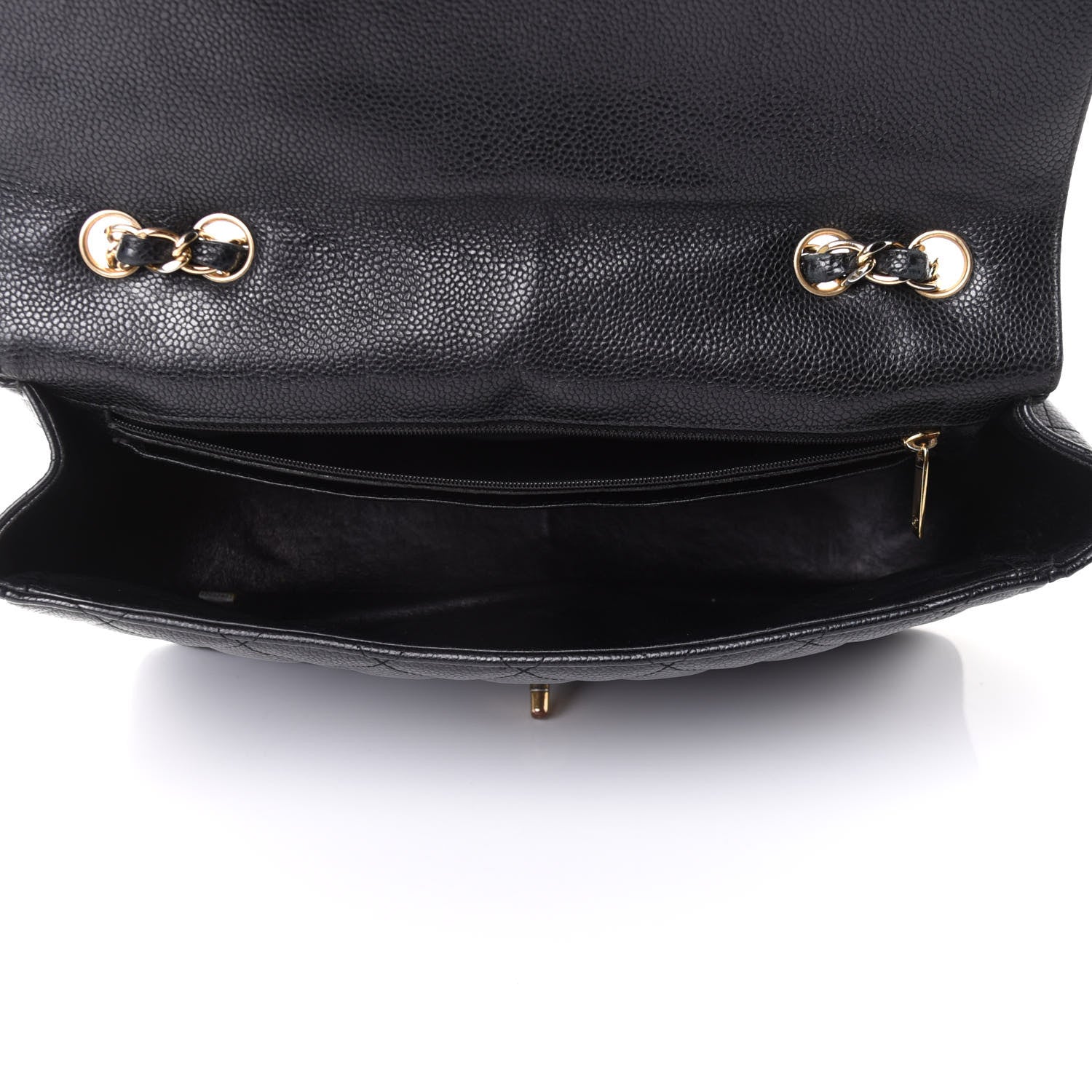 Chanel Caviar Quilted Jumbo Single Flap Black 5 of 11