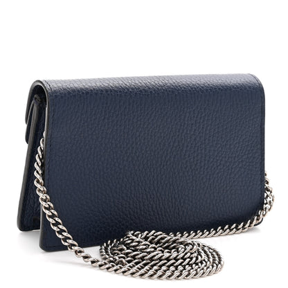 Gucci Dollar Calfskin Crystal Super Mini Dionysus Shoulder Bag Blue Agata Black Diamond 3 of 9