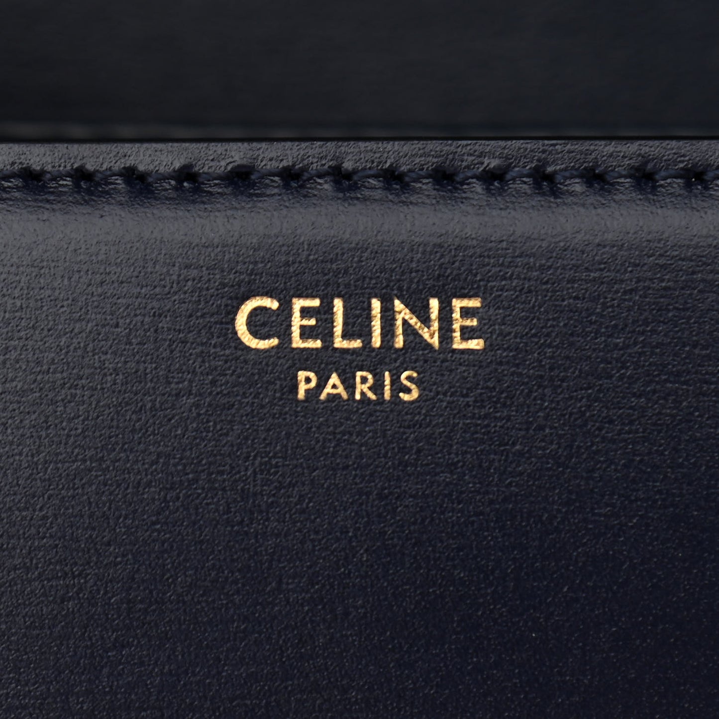 Shiny Calfskin Small Triomphe Dark Blue