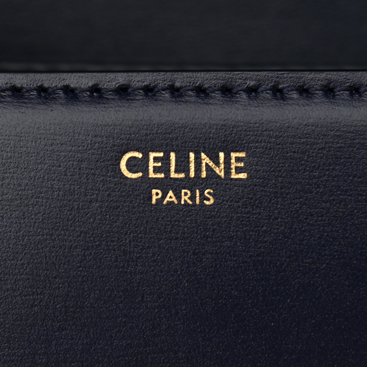 Celine Shiny Calfskin Small Triomphe Dark Blue 6 of 9