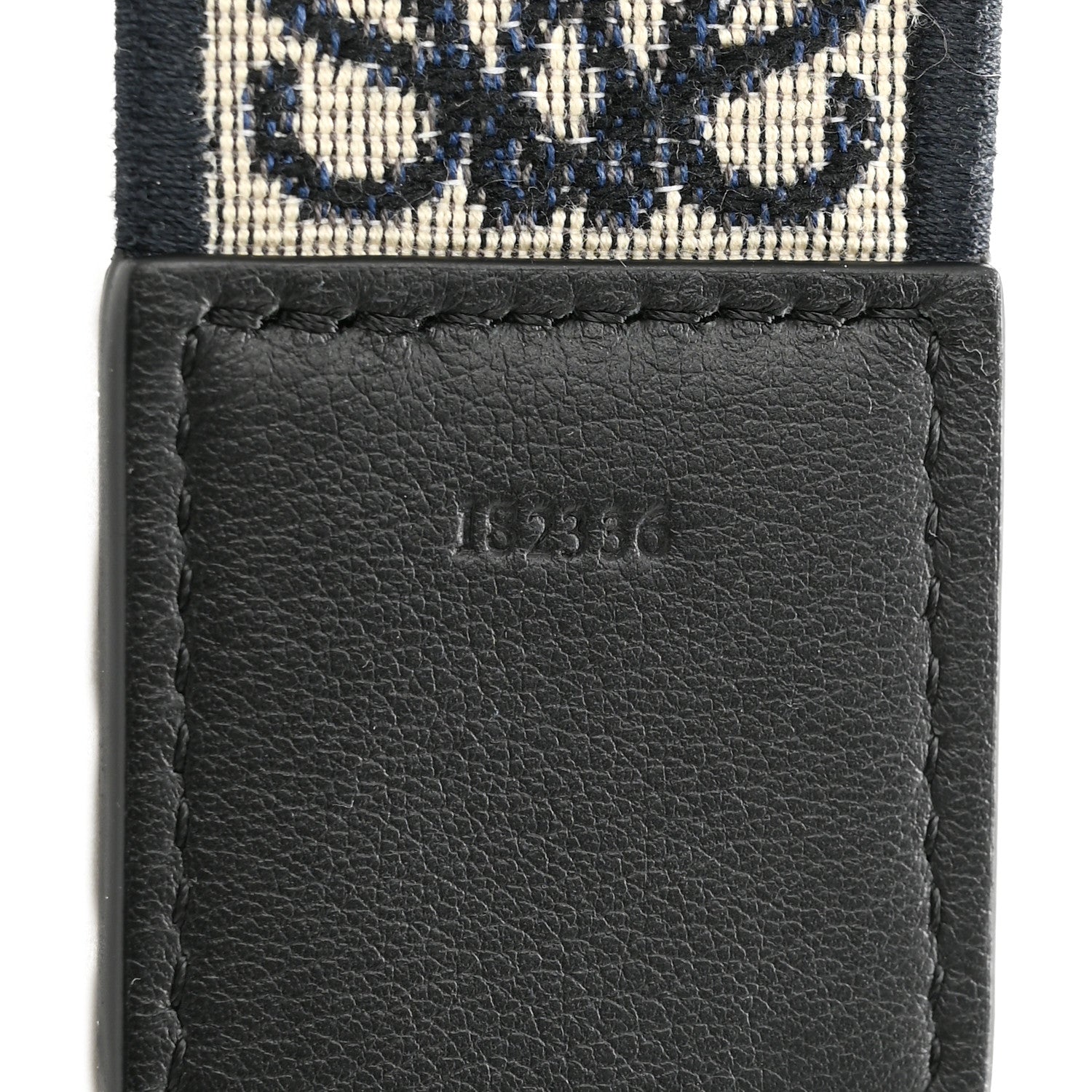 Loewe Calfskin Jacquard Anagram Strap Navy Black 5 of 7