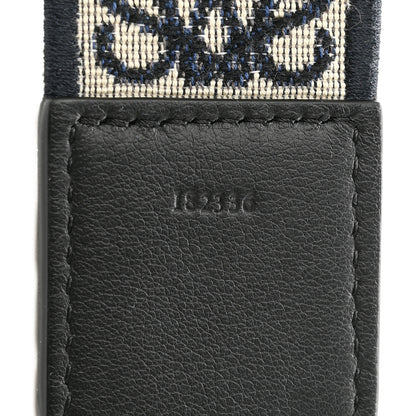 Loewe Calfskin Jacquard Anagram Strap Navy Black 5 of 7
