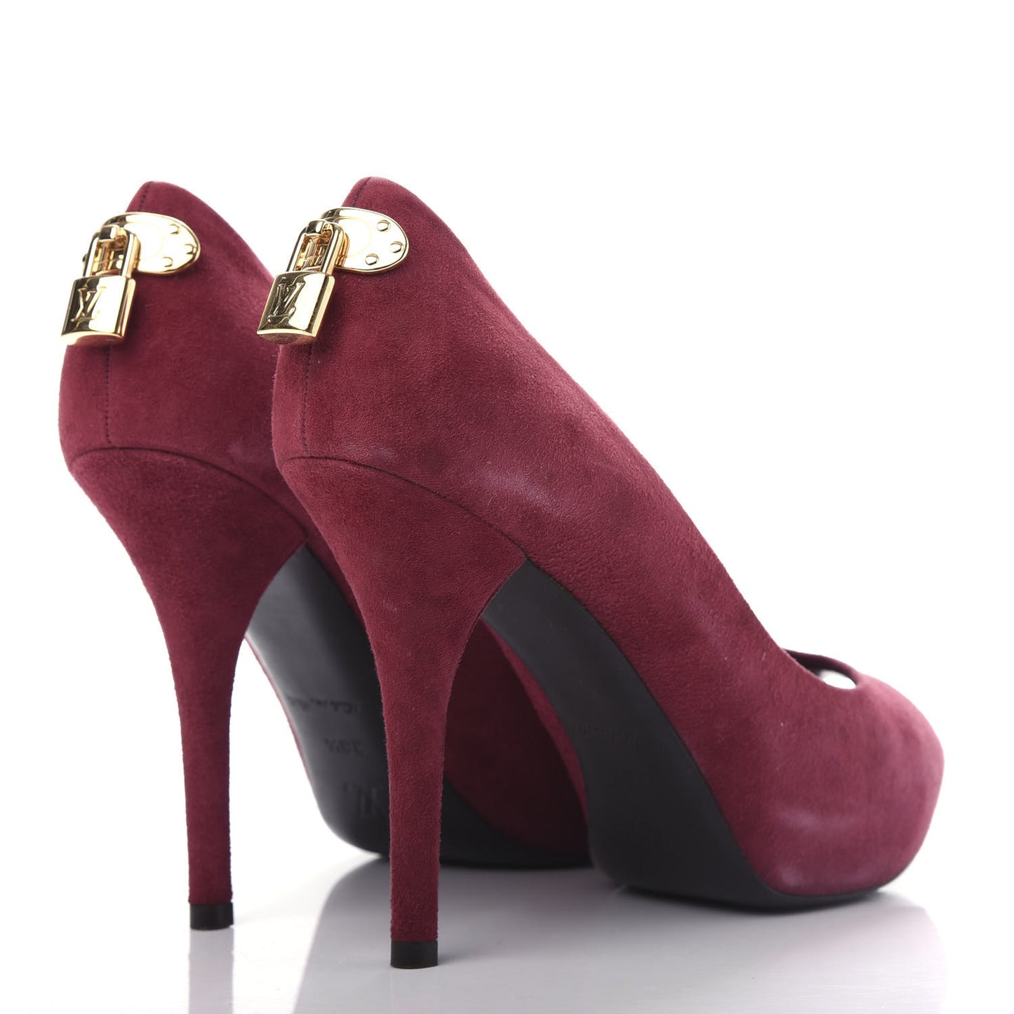 Suede Oh Really Peep Toe Pumps 38.5 Grenat
