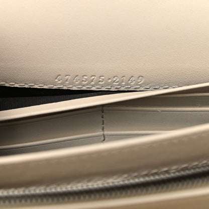 Gucci Calfskin Matelasse GG Marmont Chain Wallet Mystic White 7 of 21