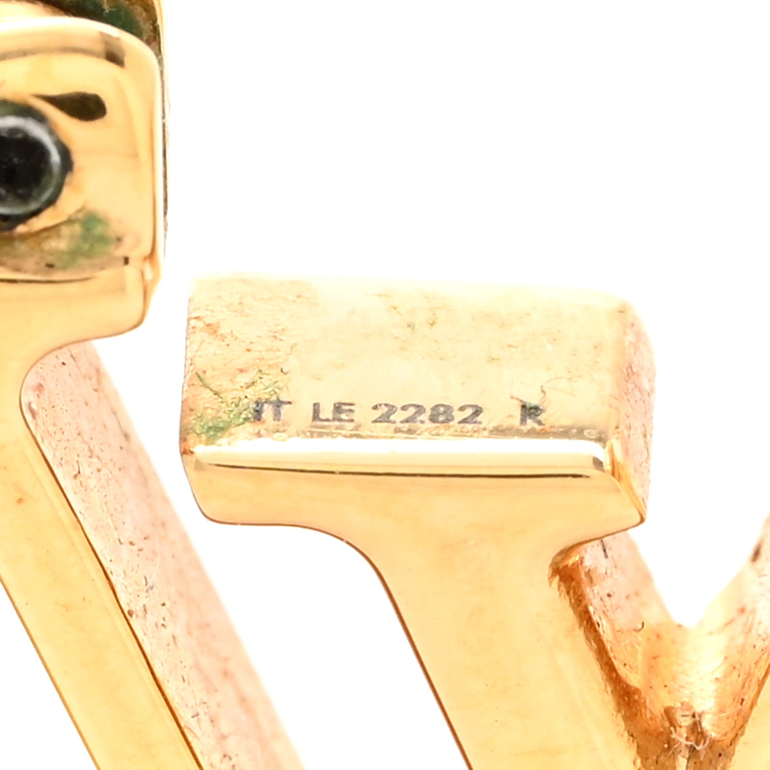 Louis Vuitton Metal Small Louise Hoop Earrings Gold 4 of 6