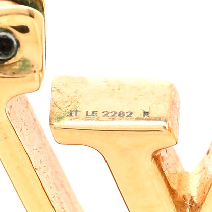Louis Vuitton Metal Small Louise Hoop Earrings Gold 4 of 6