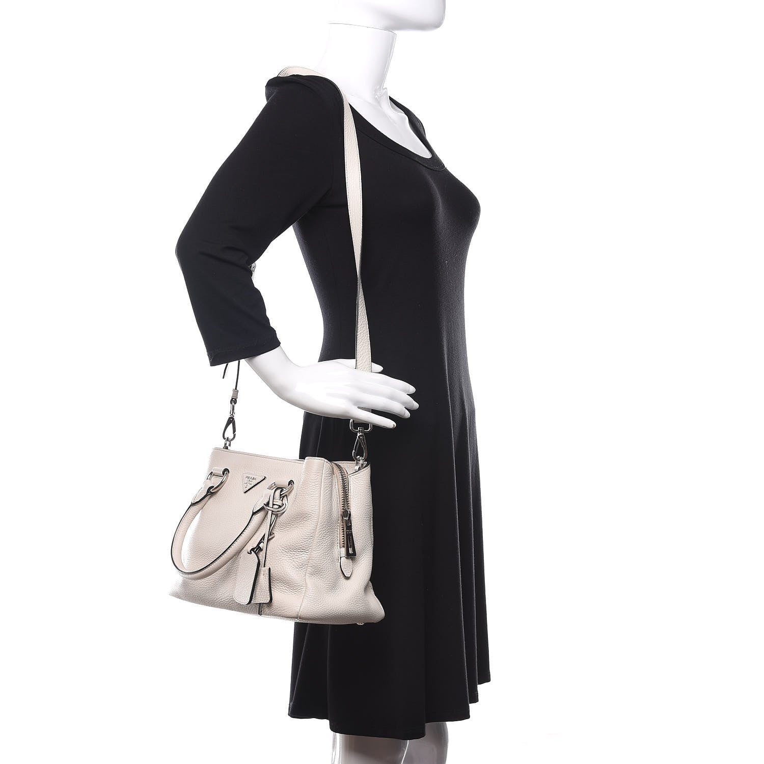 Prada Vitello Daino Tote Talco 2 of 11