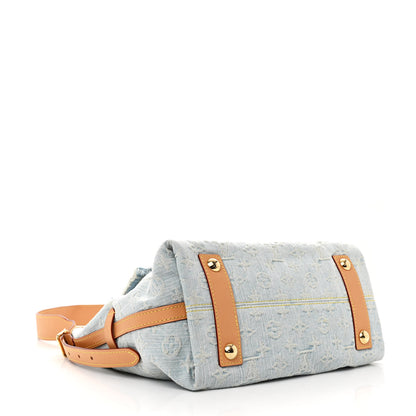 Louis Vuitton Monogram Denim CarryAll PM Sky Blue 5 of 12