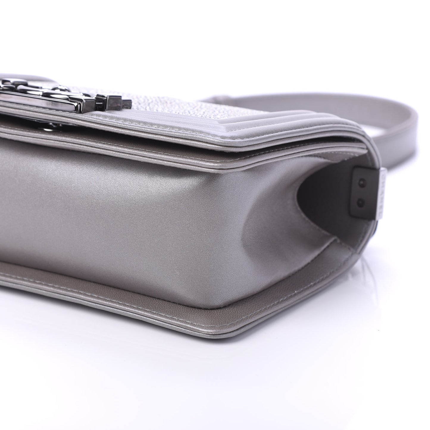 Galuchat Stingray Small Boy Flap Silver