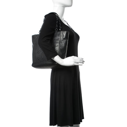 Chanel Lambskin Chain Small CC Tote Black 2 of 9