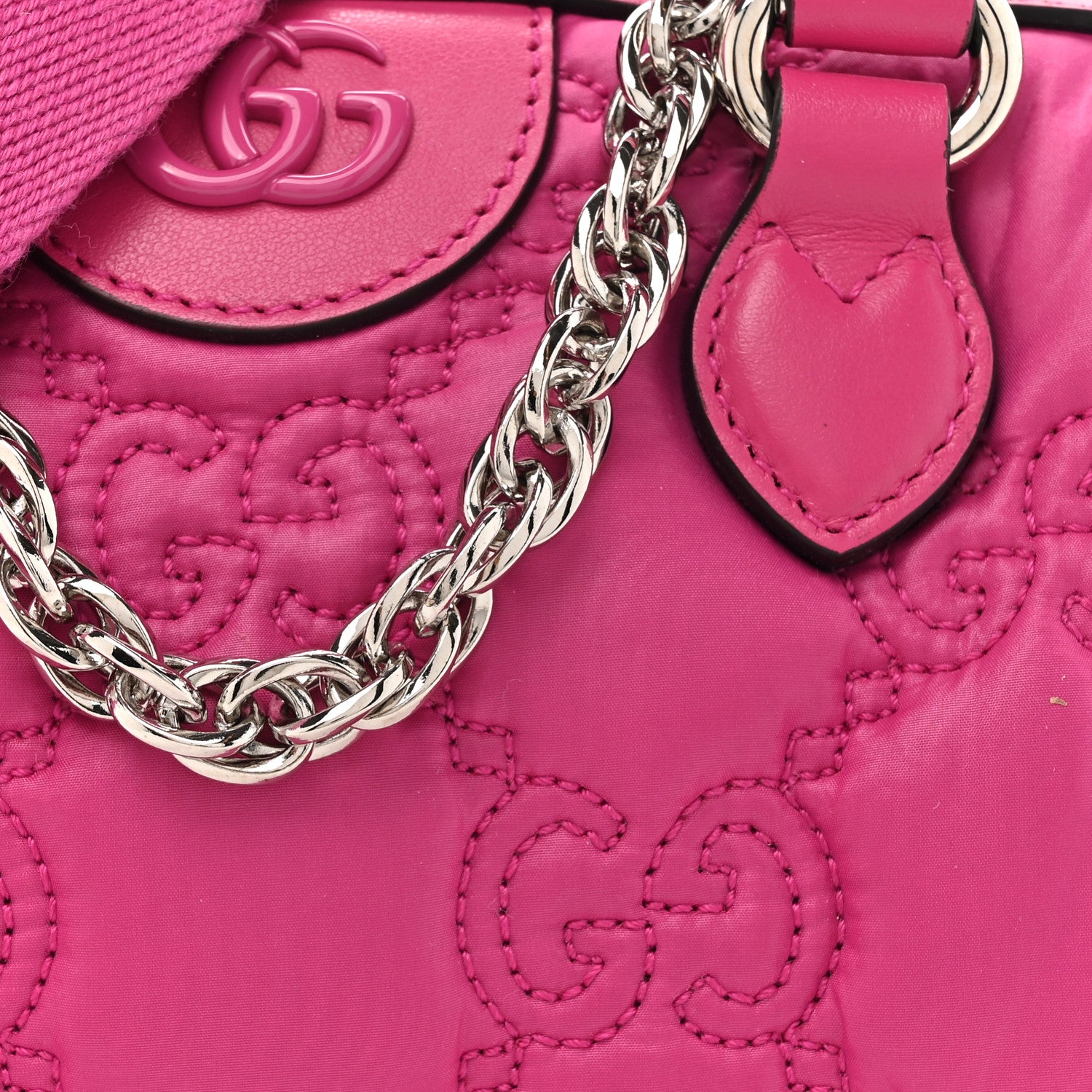 Gucci Nylon Calfskin Enamel GG Matelasse Mini Bowler Bag Lovely 8 of 10