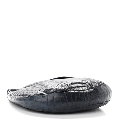 Nancy Gonzalez Crocodile Hobo Navy 4 of 12
