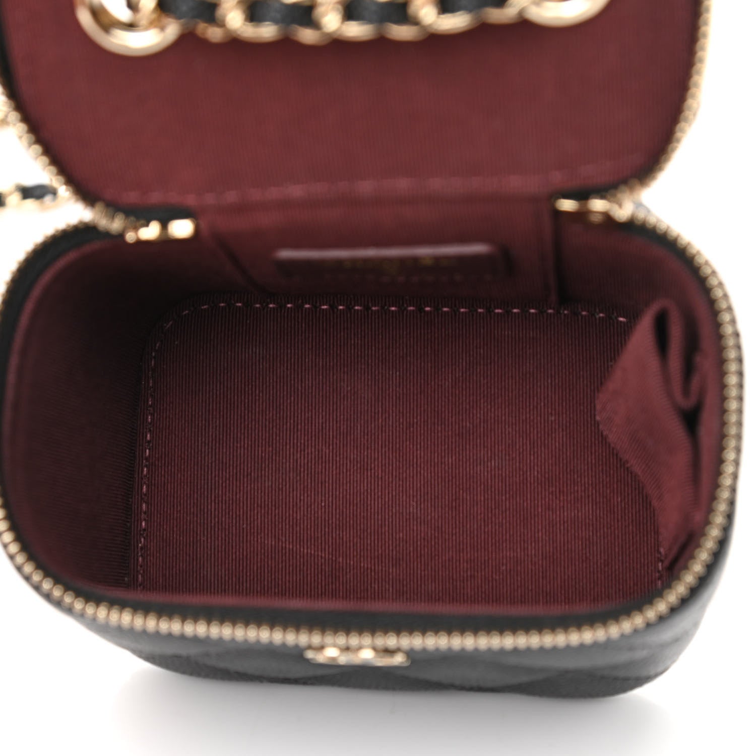 Chanel Caviar Quilted Mini Vanity Case With Chain Black 8 of 23