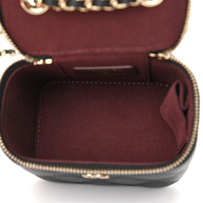 Chanel Caviar Quilted Mini Vanity Case With Chain Black 8 of 23