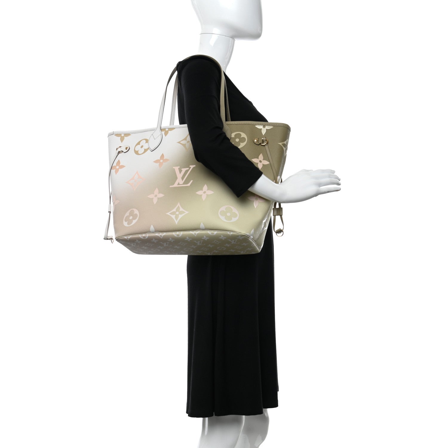 Louis Vuitton Monogram Giant Spring In The City Neverfull MM Sunset Kaki 2 of 14