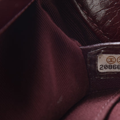 Chanel Glazed Calfskin Quilted Small Boy Chained Flap Burgundy 8 of 18