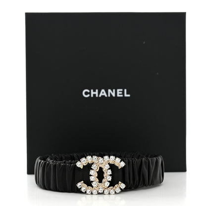 Chanel Calfskin Crystal CC Belt 75 30 Black 4 of 4