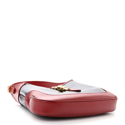 Gucci Boarded Dyana Lux Calfskin Bi-Color Small Jackie 1961 Hobo Blue Agata New Cherry Red 4 of 10